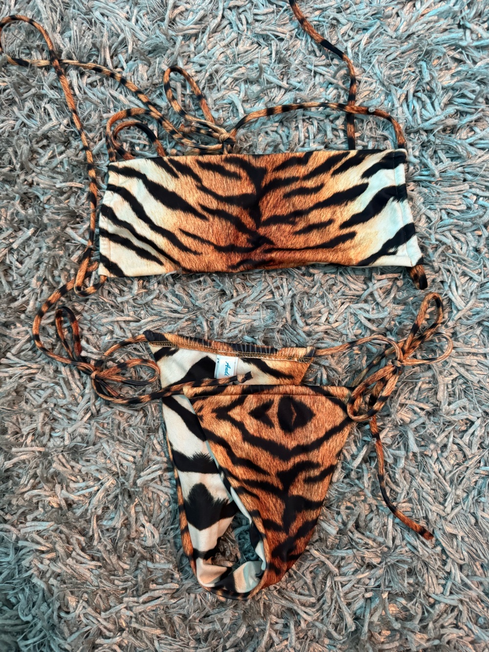 Andi Bagus Tiger XS/s bikini Set - Orange/Black